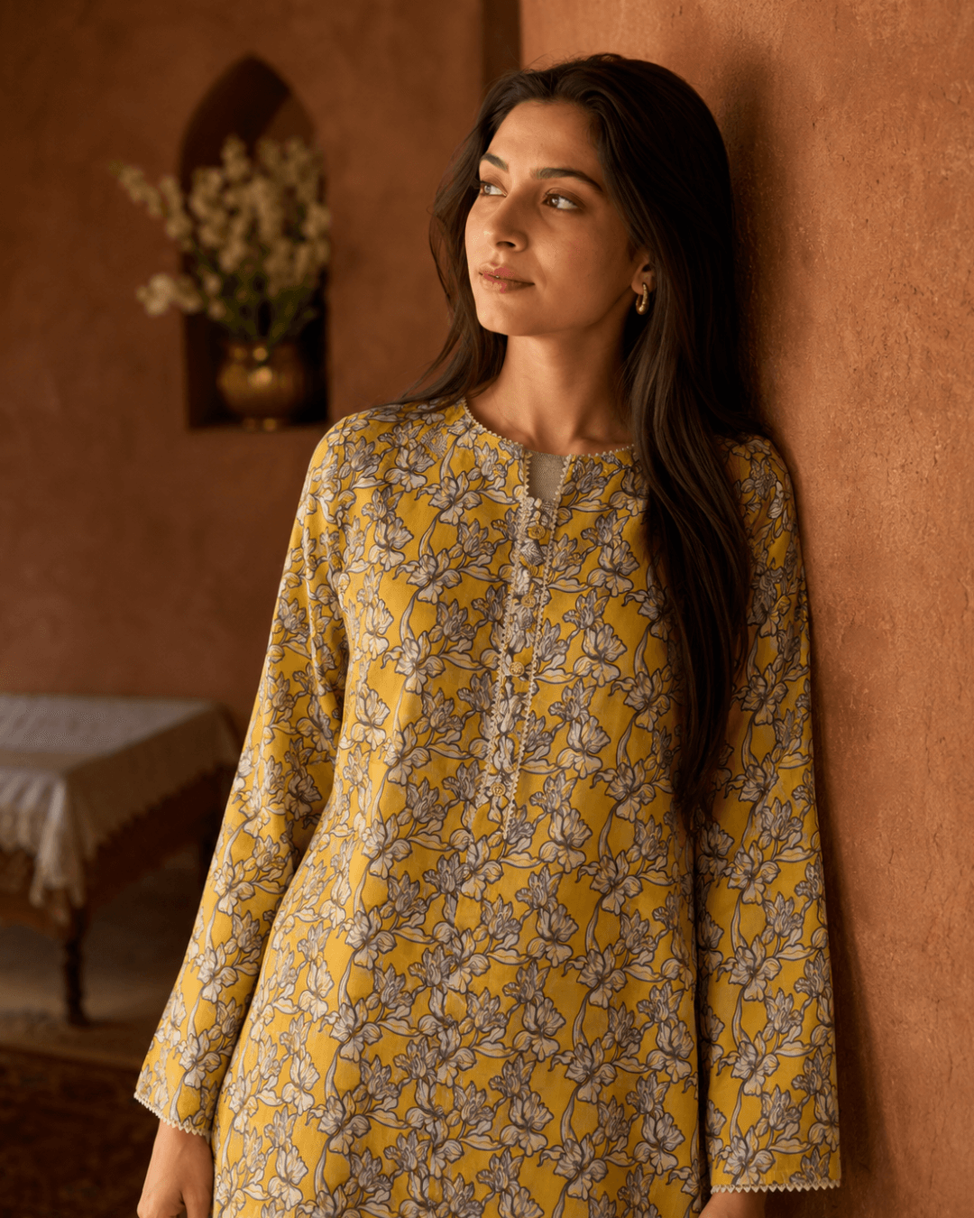 Yellow Floral Two Piece - View 3